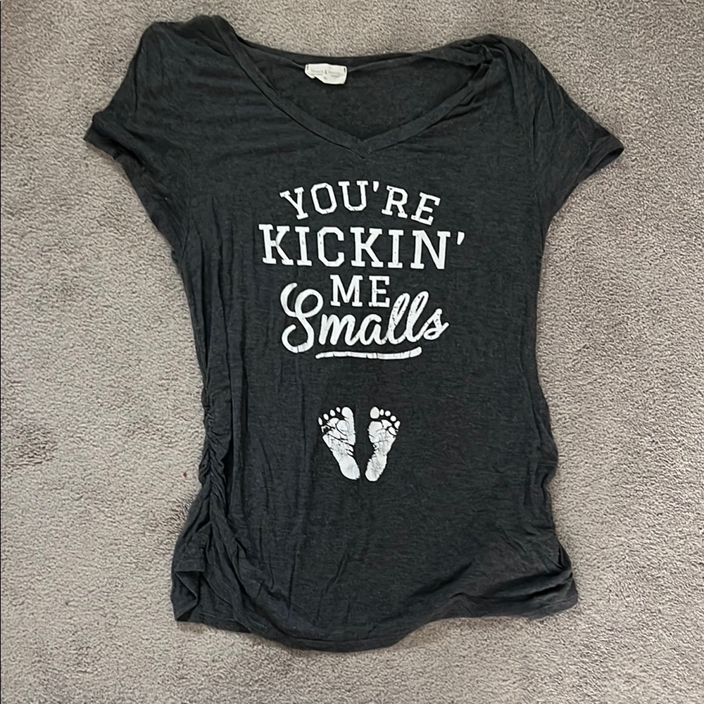 Maternity Charcoal Gray Top